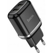 Hoco Charger Adaptor Dual N4 2.4A Black Blister