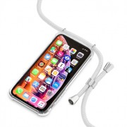 iPhone 11 Pro Silicone Strap Neck White / Transparent