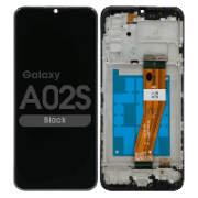 Samsung A025F / Galaxy A02s Frontcover + Lcd (PLS) + Touch (NO EURO VERSION) Black Grade A